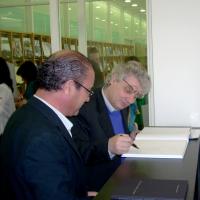 Mario Botta en la biblioteca