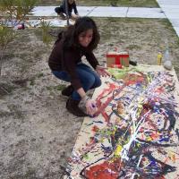 Trabajo en grupo en los jardines de la EPS 11